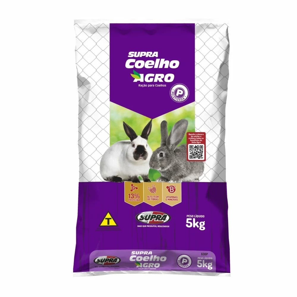 Ração Natural Supra Coelho Agro Com Redução De Odor De Fezes 5kg em Oferta na Shopee
