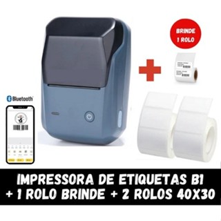 Impressora Etiqueta Niimbot B1 + 3 Rolos 40x30 em Oferta na Shopee
