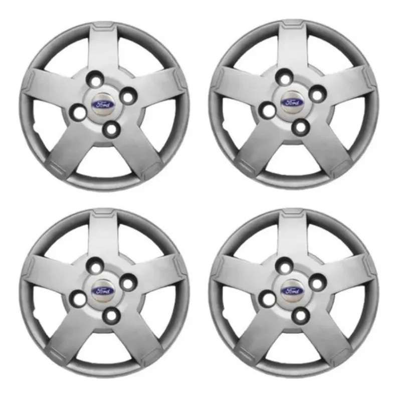 Jogo De Calota Ford Ka 2008 Até 2012 Emblema Resinado 4 Peças