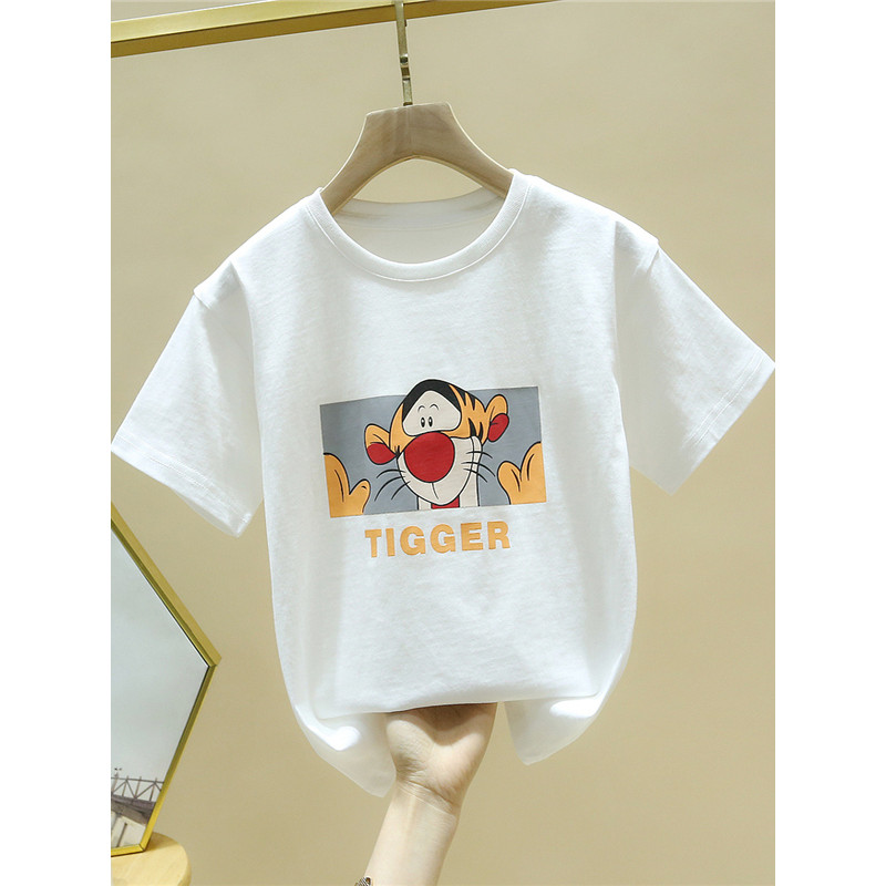 Meninas camiseta de manga curta 2026 verão novo estilo versão coreana moda verão topo crianças puro algodão branco camis