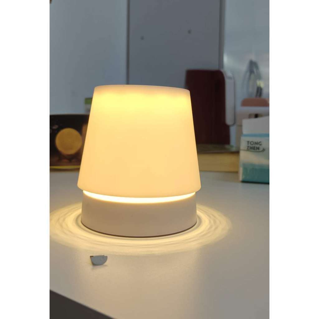 Luminária Recarregável Touch Ajustável  Abajur Retrátil em Aço com Luz Quente para Mesa e Quarto