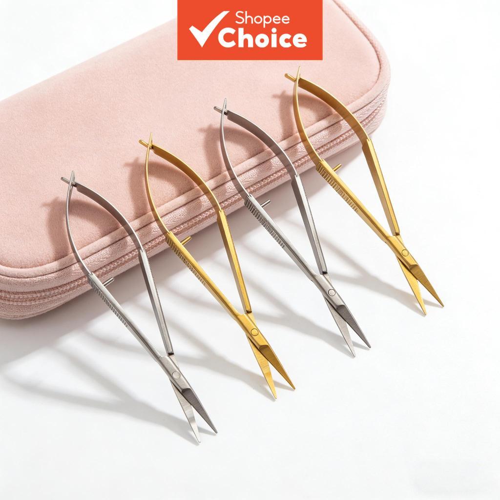 Tesoura De Sobrancelha Profissional , Aço Inoxidável Primavera Ação Aparador De Pêlos Faciais Cutícula Nipper Ferramenta