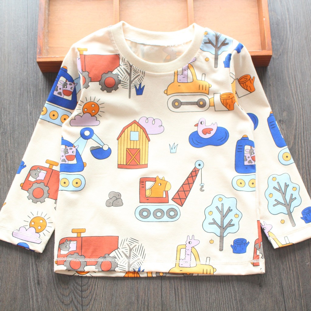 Meninos camiseta de manga comprida bebê puro algodão camiseta novo estilo europeu americano médio pequeno crianças bonit