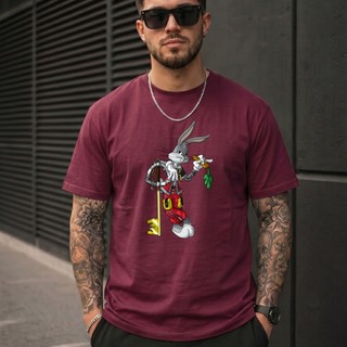 Camiseta Streetwear Jovem 100% Algodão Pernalonga Cartoon - 3130