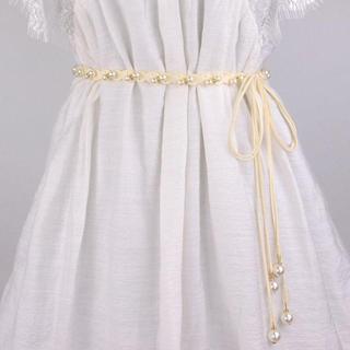 Moda pérola cintura corrente feminina cinto fino vestido simples All-Match cintura corda elegante combinando saia cinto 
