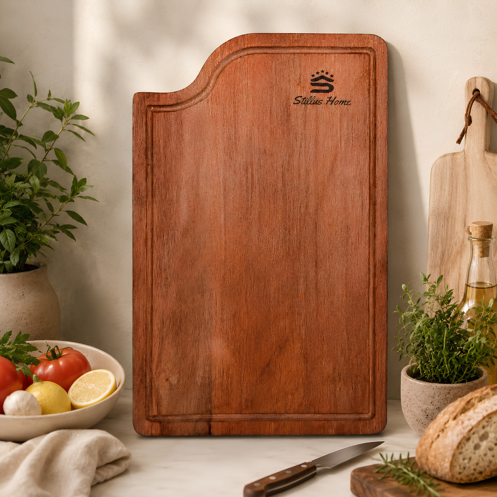 Tábua De Corte Cozinha Churrasco 35X22 cm Madeira Cuba Gourmet Stillus Home · foto 2