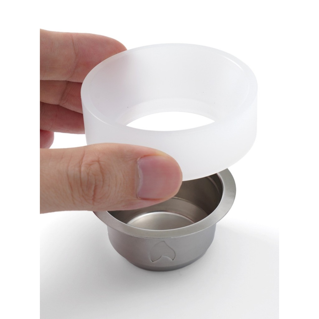Eletrodomésticos de café reutilizáveis grande cápsula de café acessórios PP dispensador de pó de plástico anel de fixaçã
