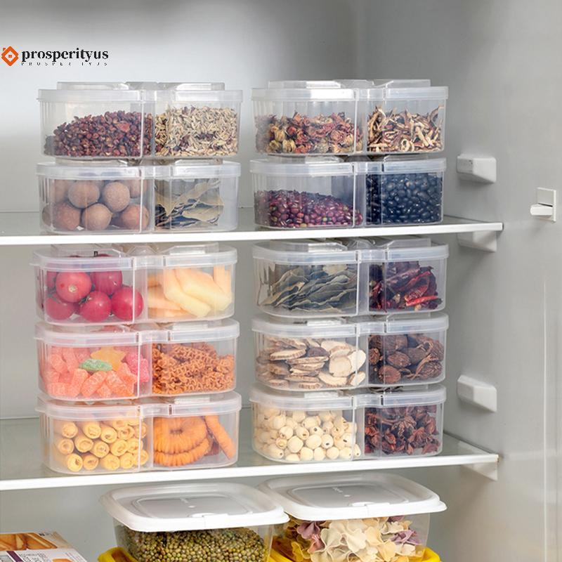 [PPTS] Recipientes Separados Para Armazenamento De Alimentos Geladeira Com Tampa De Vedação Caixa Fresca Organizador De 