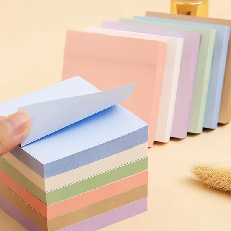 Notas Adesivas Quadradas Coloridas Morandi (7.5 Cm) , Blocos De Autoadesivos , Essenciais Para Organização De Escritório