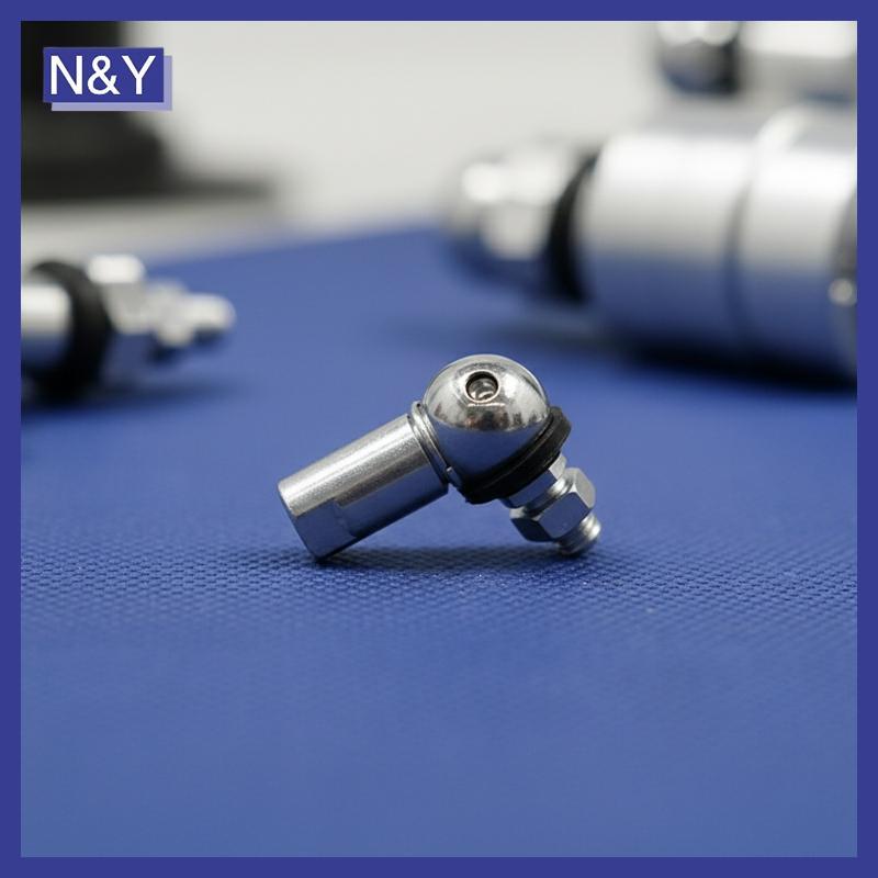 N & Y Rolamento De Extremidade Da Haste De Junta De Cabeça Esférica Universal M5 M6 M8 M10 Ângulo Reto Para Equipamentos