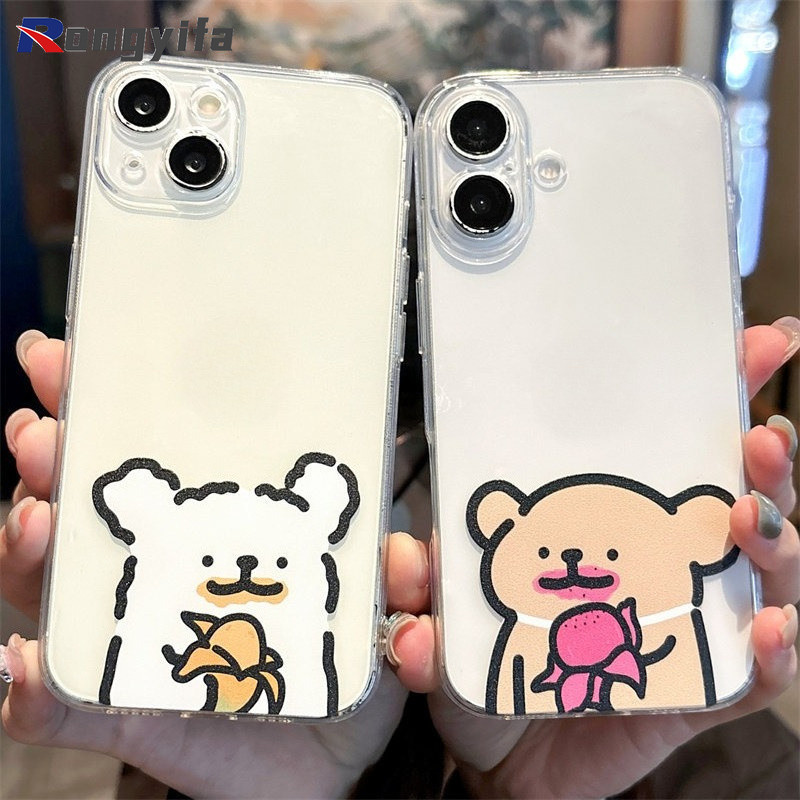 Capa De Telefone De Casal De Cachorro Fofo Para Samsung Galaxy A91 M80S A7 A73 A72 A71 A70S A57 A55 A54 A53 A52S A51 A50