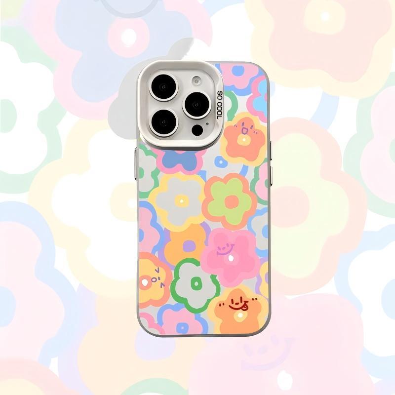 Capa De Telefone Floral Para Samsung A15 A54 A16 A06 A34 A23 A05 A55 A35 S24 S25 Plus Ultra Silicone Anti-impacto