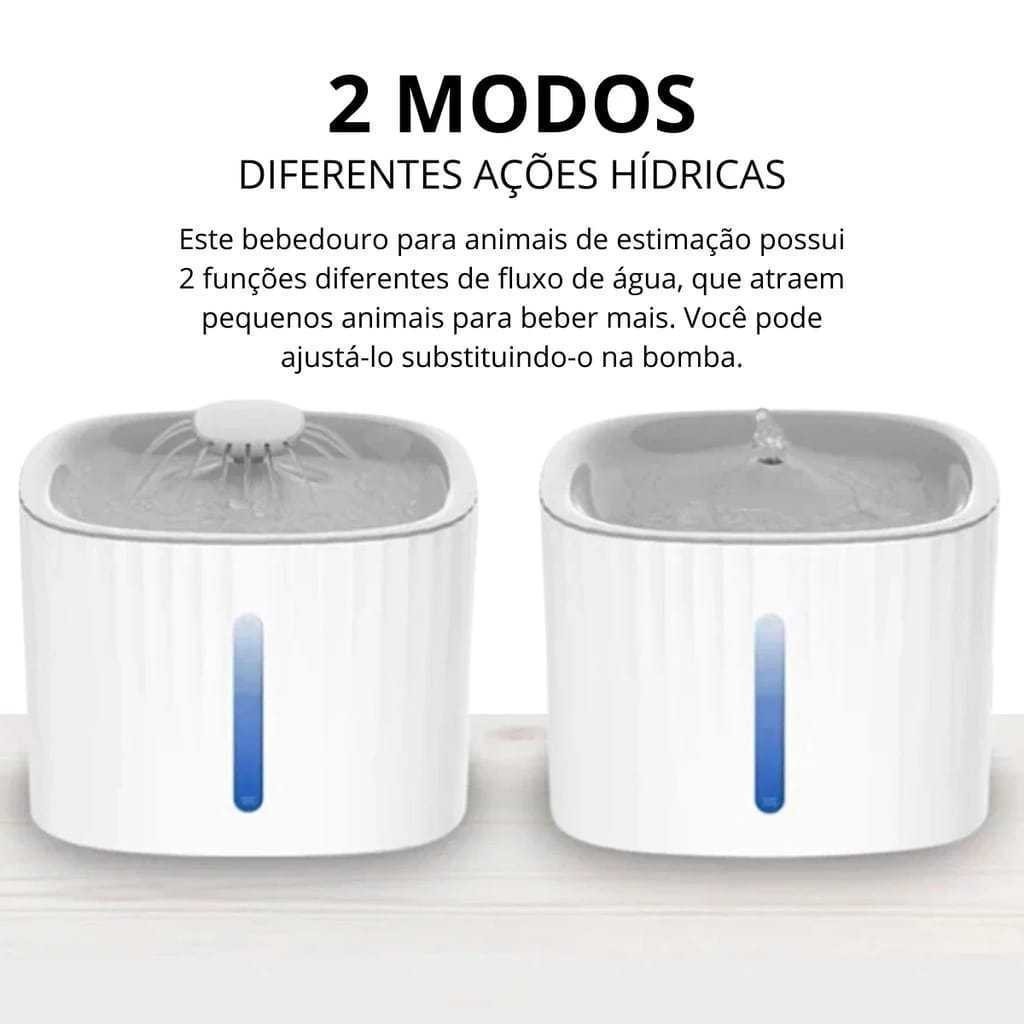 Bebedouro Fonte De Água Para Gatos Silencioso E Econômico Filtro Para Pet Cachorro Gato 3 Litros — imagem 2 de 2