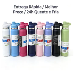 Garrafa Térmica 1000ml Isolada a Vácuo, Copo InoxcomAlça PortátilConserva Calor e Frio para Uso Diário,PasseioseTrabalho