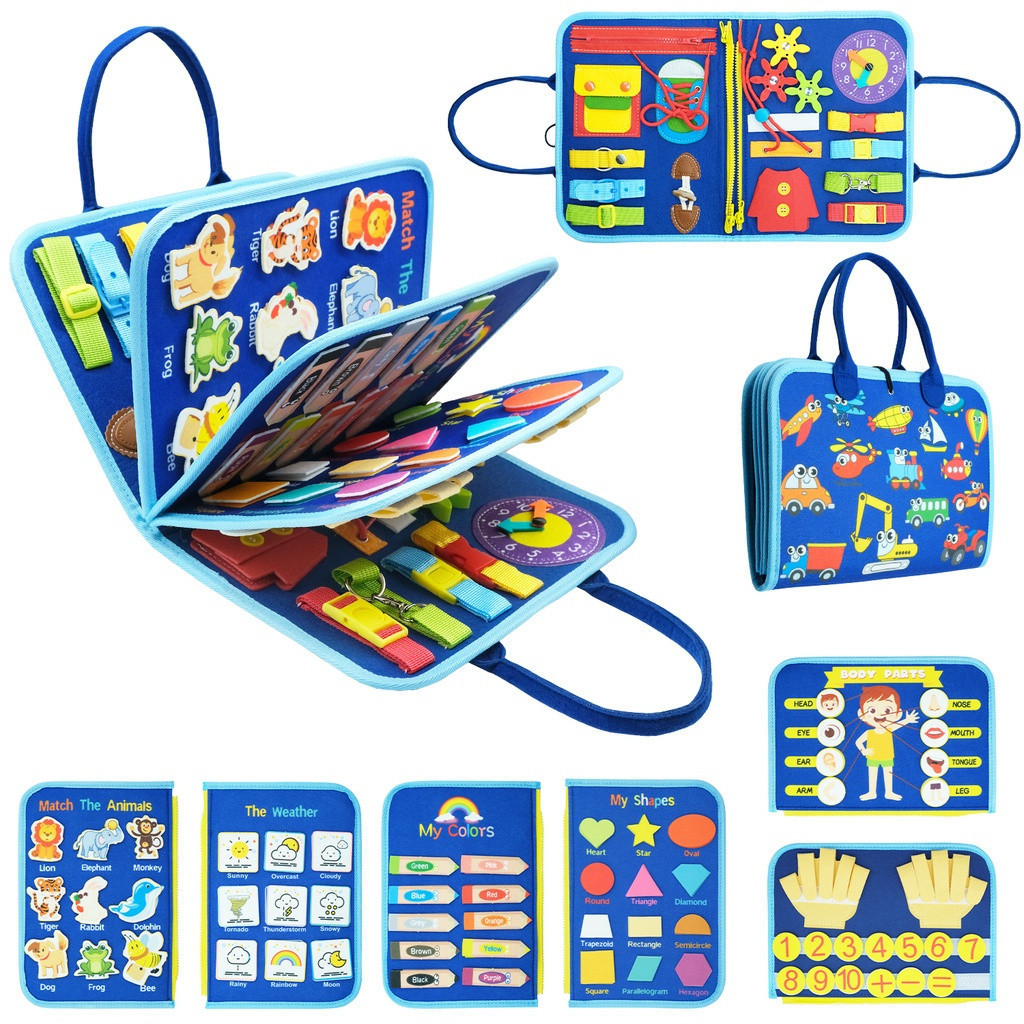 Bebê Ocupado Placa Cedo Brinquedos Educativos Crianças Montessori Atividade Sensorial Aprender Habilidades Básicas WBF8 