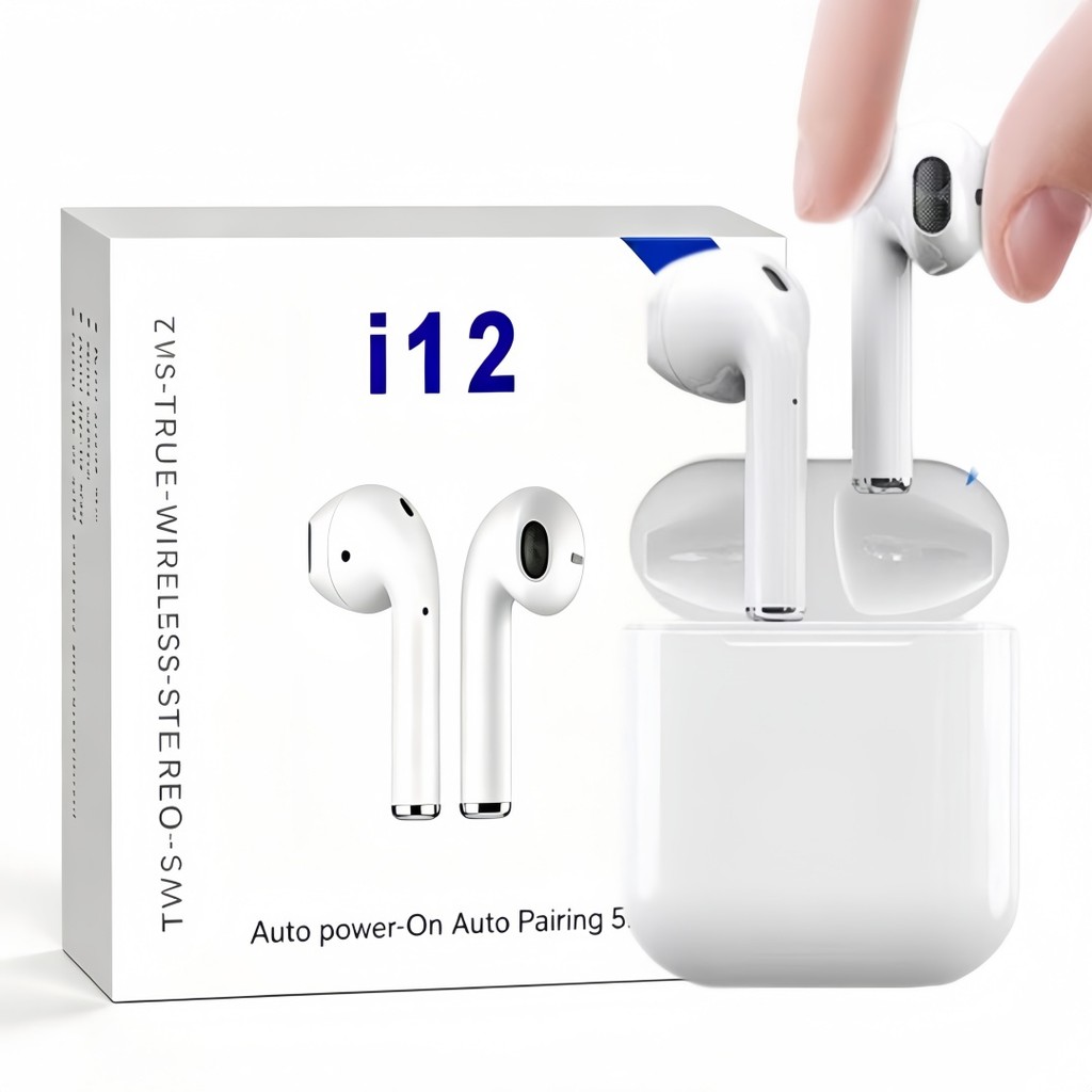 Fone de Ouvido I12 Tws Sem Fio Bluetooth 5.0 Earphone Touch Para Xiaomi Android e iOS