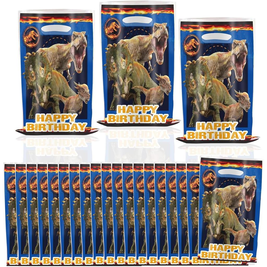 Anmifa 30PCS Sacolas de Presente de Aniversário com Tema de Dinossauro para Festa, Fornecedor de Artigos para Festa Temá