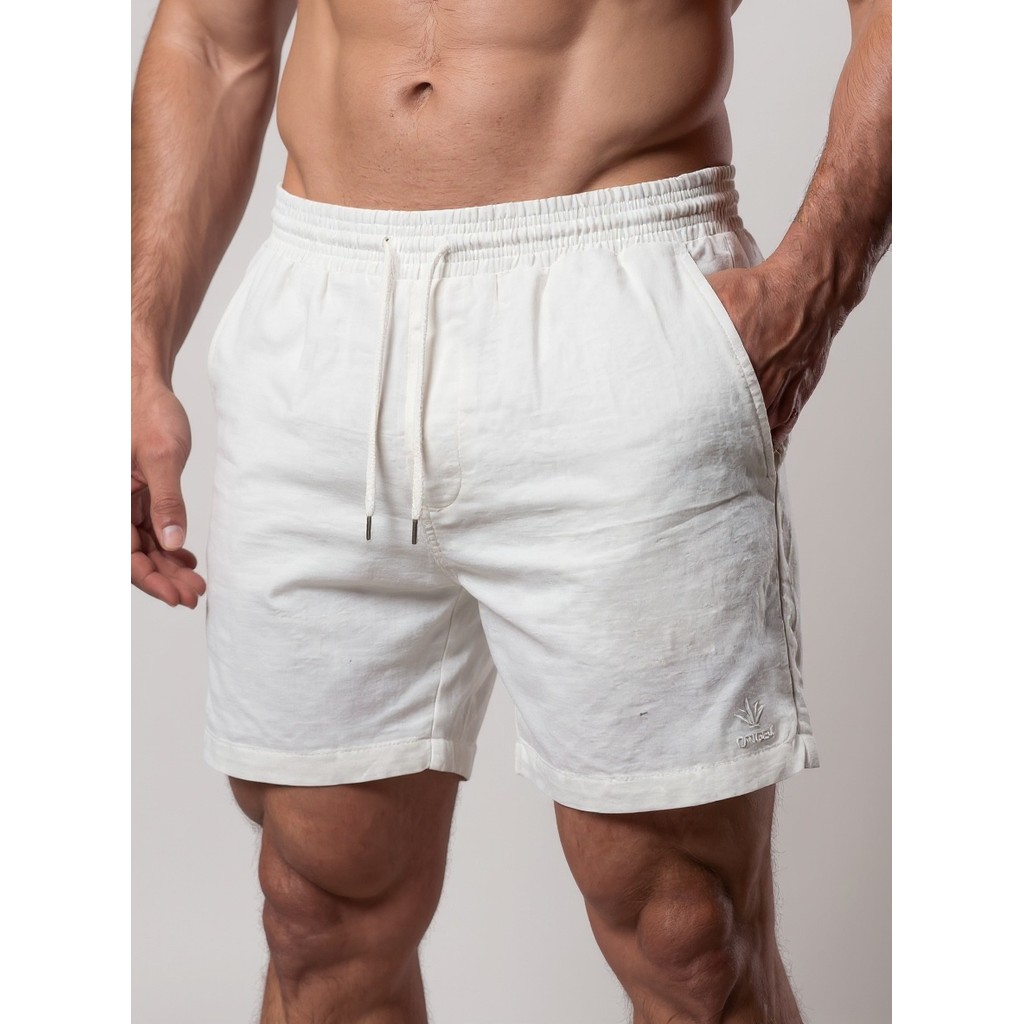 Kit 3 Bermudas Masculinas Linho Elastano Praiana Confortável Verão — Achadosbrenan