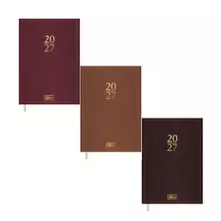 Agenda executiva costurada diária Torino Cores 192x134mm 2027 Tilibra