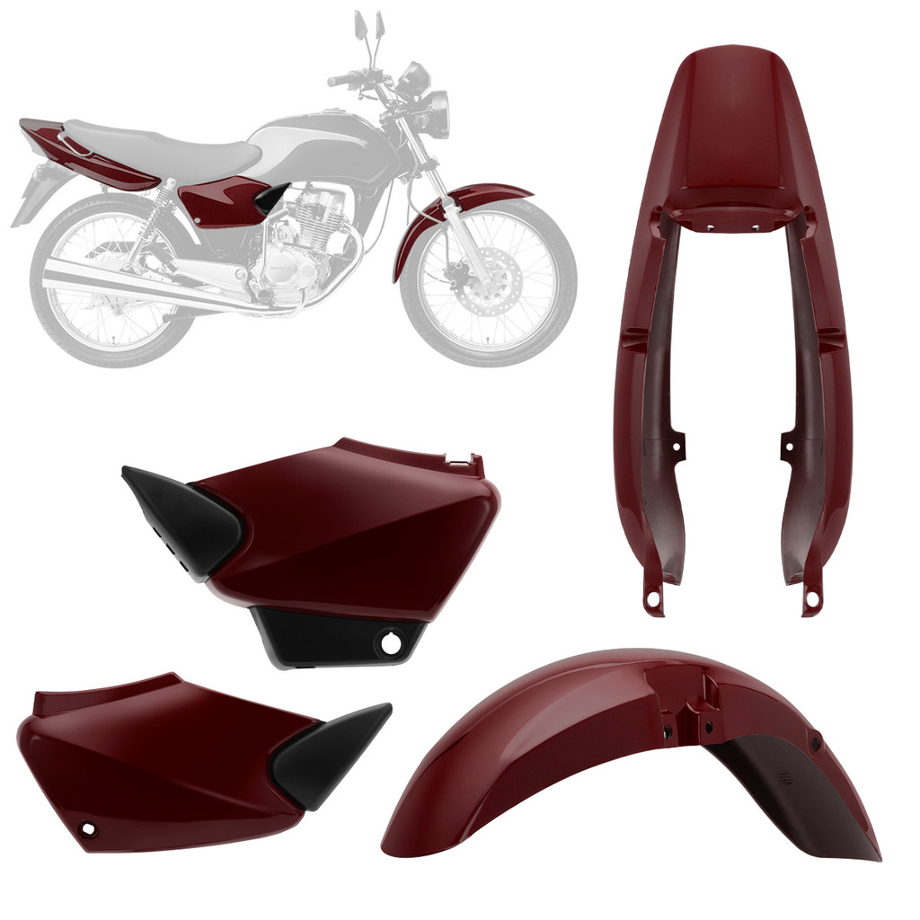 Kit Carenagem 3 Peças Pro Tork Moto compatível Titan 125 2000 a 2004 /Fan 125 2005 a 2008 · foto 2