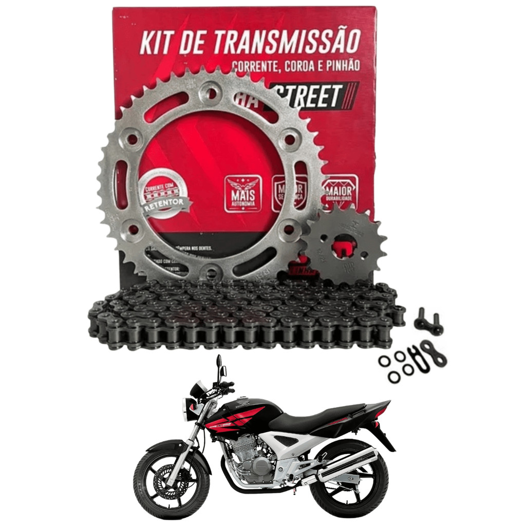 Kit Transmissao Relação D.i.d Moto Honda Twister Cbx 250 Cbx250 2001 Ate 2008