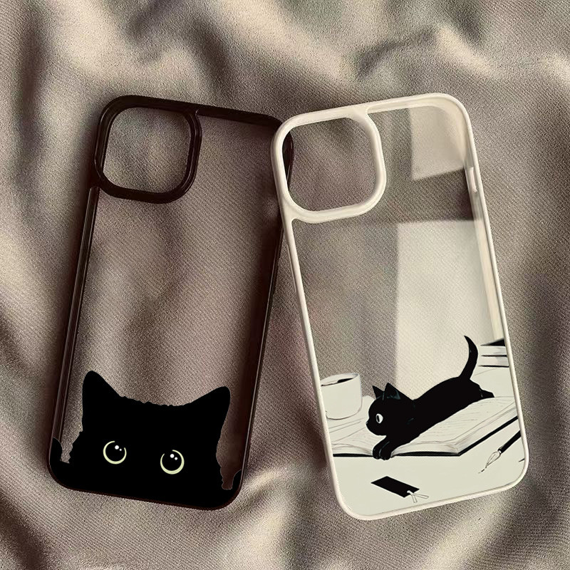 Capa De Telefone Para Samsung Galaxy S26 S24 Ultra S23 S25 FE S22 Plus A06 A16 A14 A54 A52 A35 A15 A34 5G Bonito Gato Pr