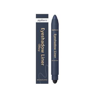 Lápis de Olhos 2 em 1 para Delineador e Sombra em Creme, Azul Marinho, Maquiagem para Olhos à Prova d'Água e de Longa Du