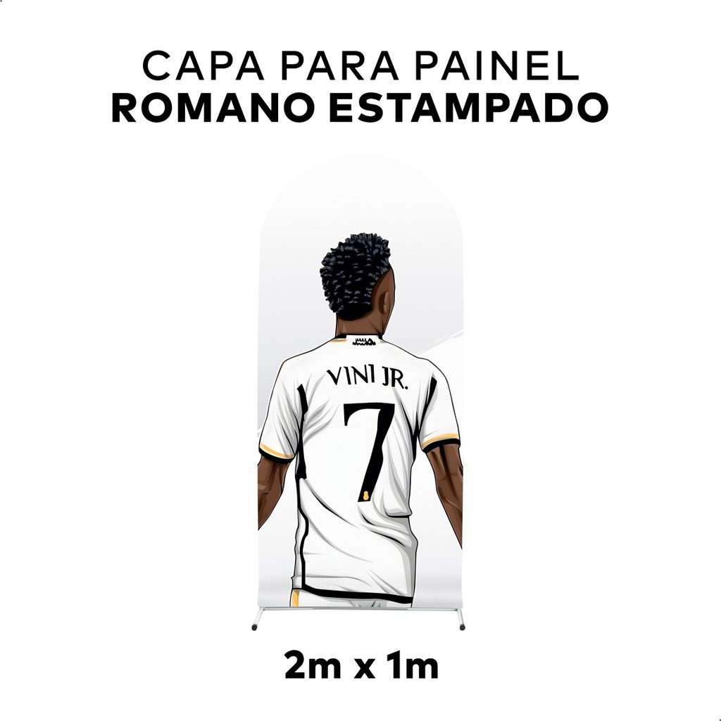 Painel Romano Capa Decorativa 2mx1m Veste Fácil Vários Times, Brasileirão 2026, Messi, CR7, Neymar — imagem 2 de 2