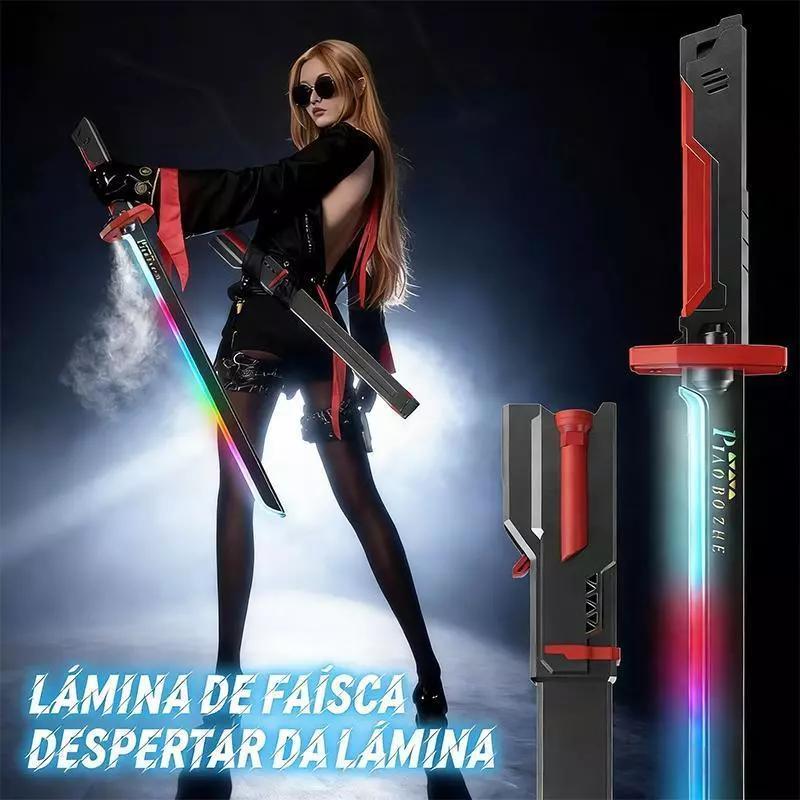 Lumizinho 80cm Espada Laser Infantil Intergaláctica Spark com Luz Som e Efeito Fumaça LED