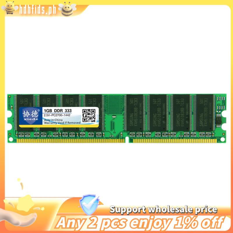 Xiede Módulo Ram De Memória Para Pc Desktop Ddr 333 1Gb-2700 Ddr1 184 Pinos Dimm 333Mhz X002