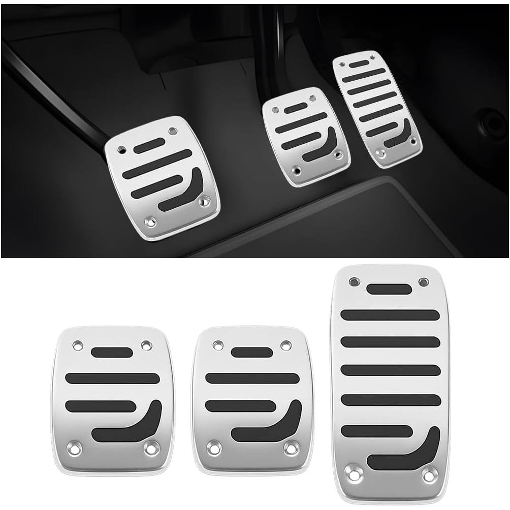 3 Peças de Capas para Pedais de Carro, Kit de Capas Antiderrapantes para Pedais de Transmissão Manual de Veículos, Capa 