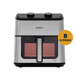 Air Fryer Britânia 8 Litros Redstone Visor Glass BAF80A 127v
