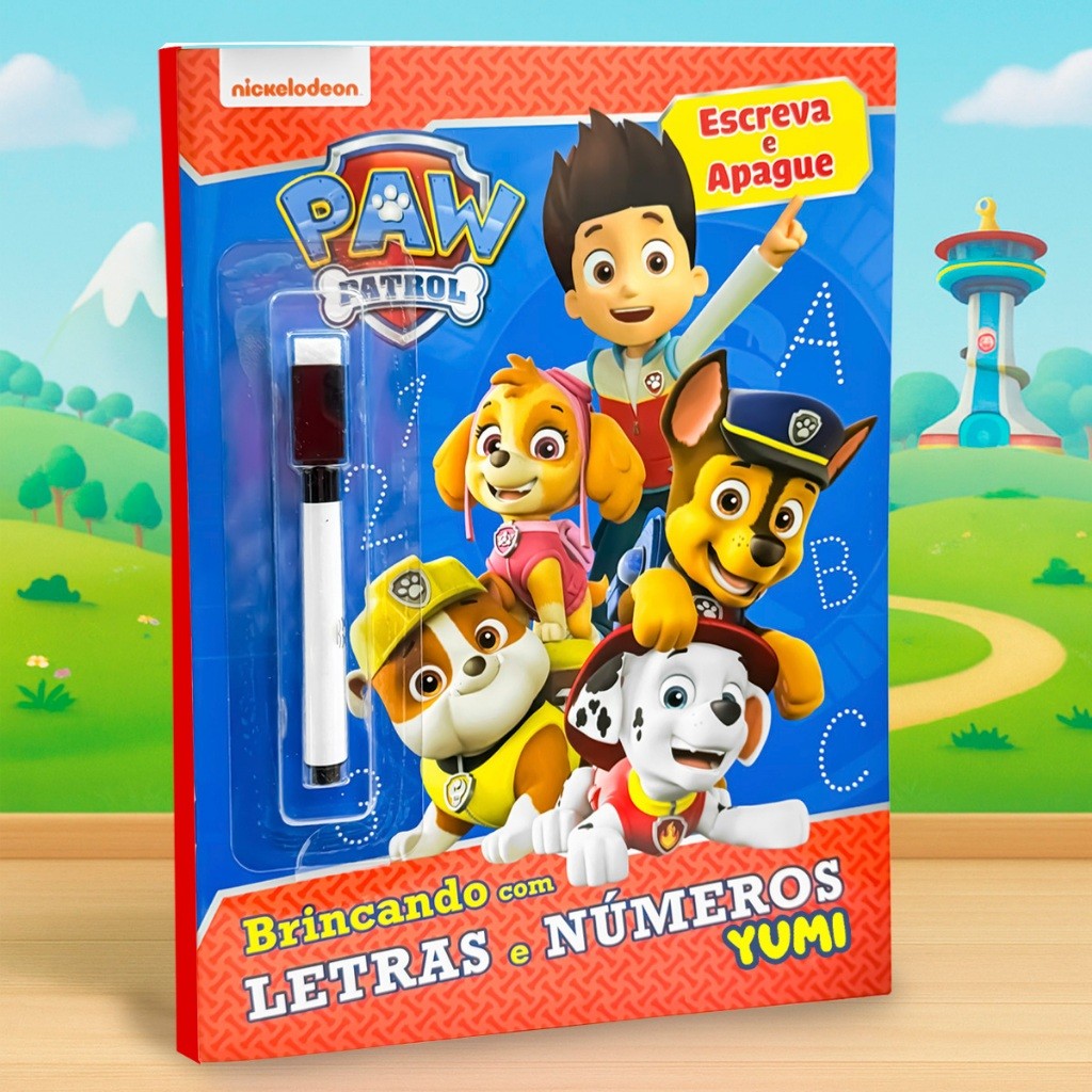 Livro Infantil Patrulha Canina – Alfabetização com Letras e Números Atividades Educativas