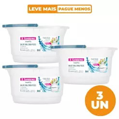 Kit 3 Balde Oval Plástico Transparente com Alça 14L Hydrus Sanremo
