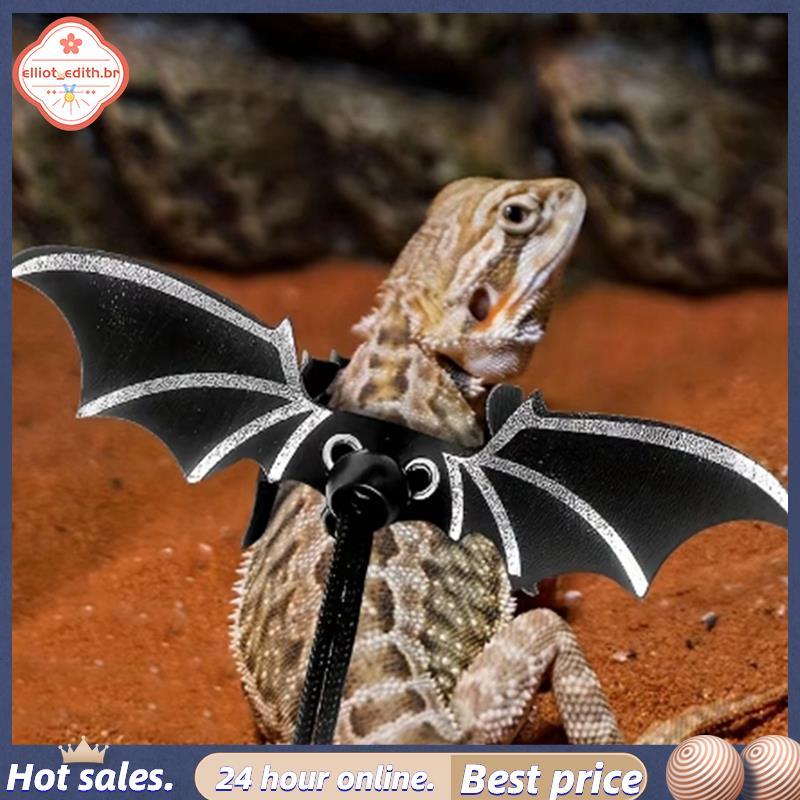 Conjunto De Trela De Arnês De Lagarto , Peito De Asa De Couro Para Animais De Estimação De Escalada , Corda De Tração De