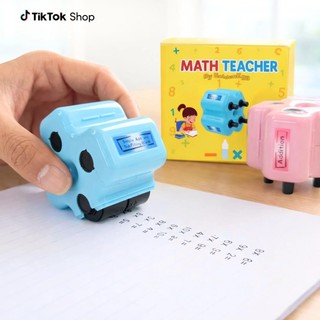 Professor de Matemática GOLDENEGG |   Rolo de Carimbos Matemáticos 4 em 1 |   Brinquedo Educacional Viral para Crianças 