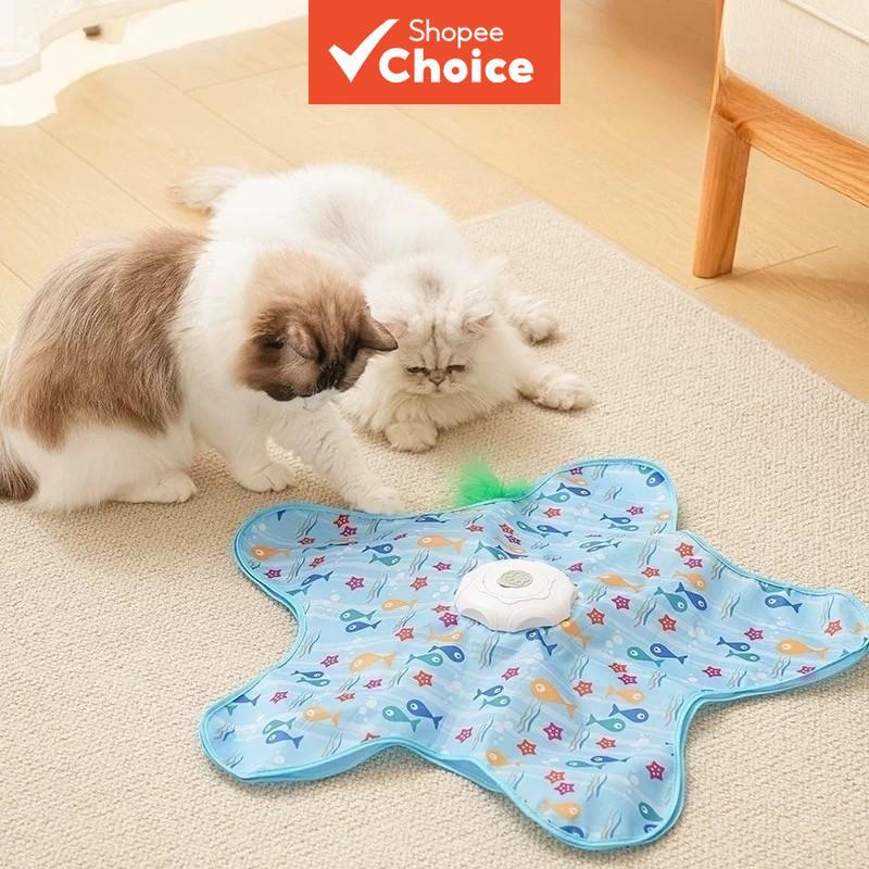 Brinquedo Interativo 360° Automático para Gato Recarregável para Brincadeira Autônoma