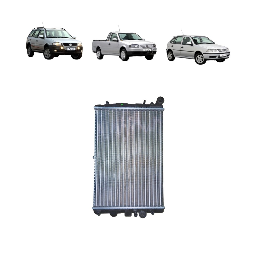 RADIADOR GOL PARATI SAVEIRO 1.6 1.8 2.0 MANUAL SEM AR 1995 1996 1997 1998 99 2000 2001 02 2003 2004 2005 2006 2007 2008