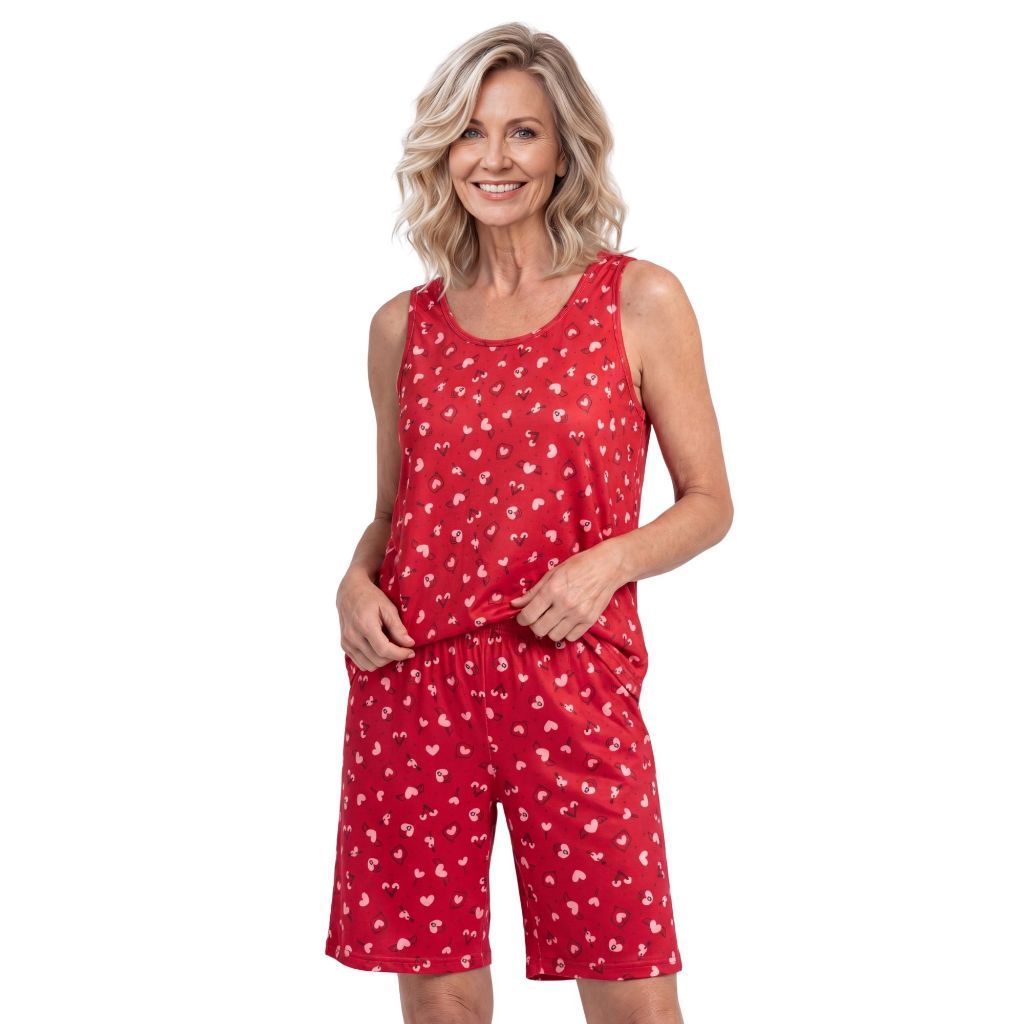 Pijama Bermuda Feminino Suede Regata Alca Decote Redondo Estampas Variadas G GG M Leve Macio Premium