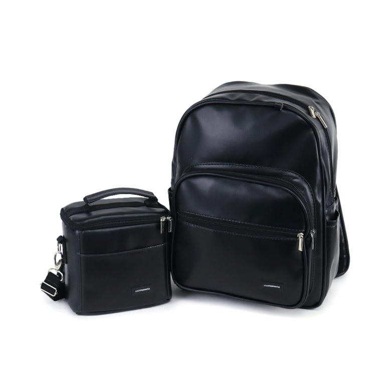 Kit Mochila Essential + Térmica Move Mini Preta
