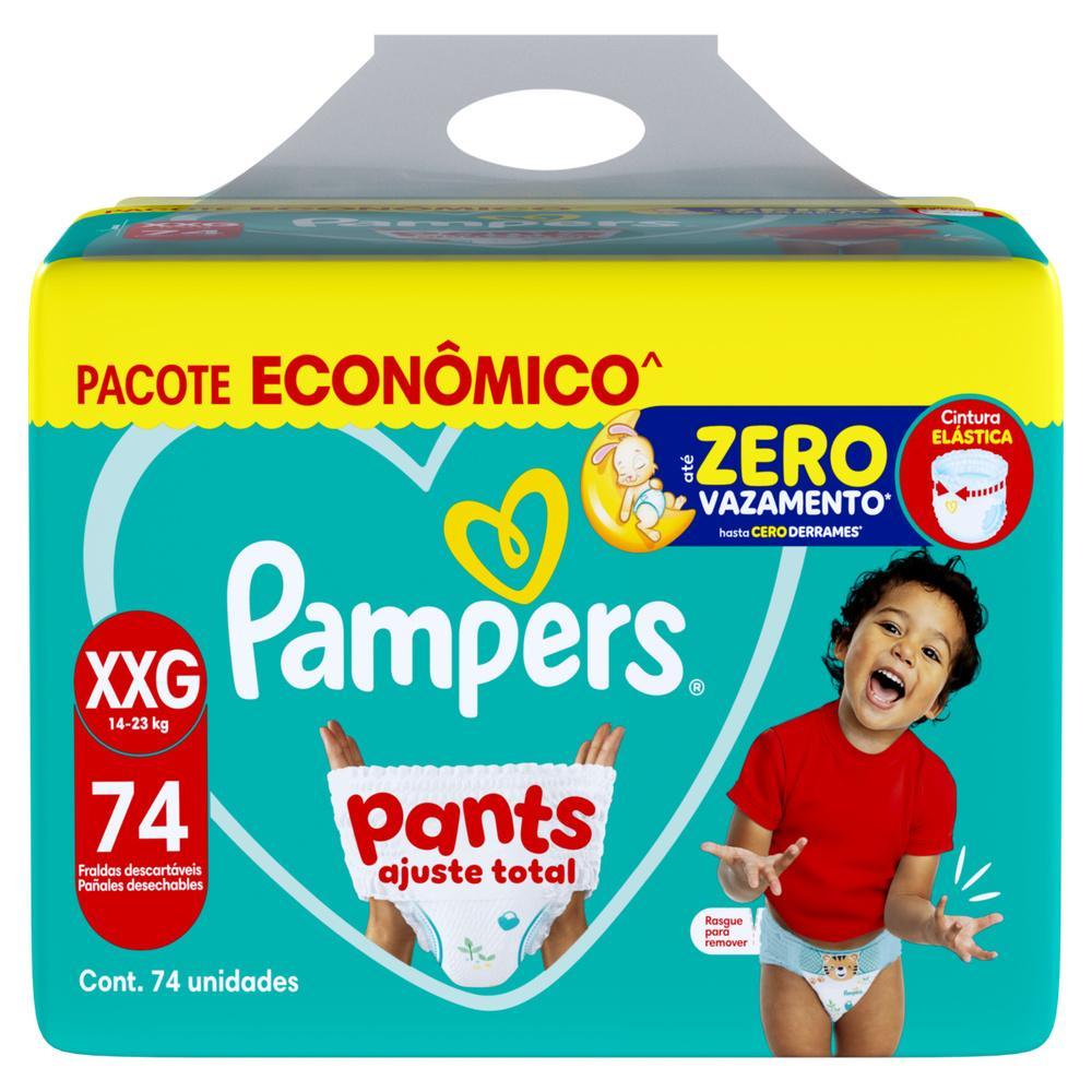 Fralda Pampers Pants Ajuste Total XXG 74 unidades Pacote Econômico