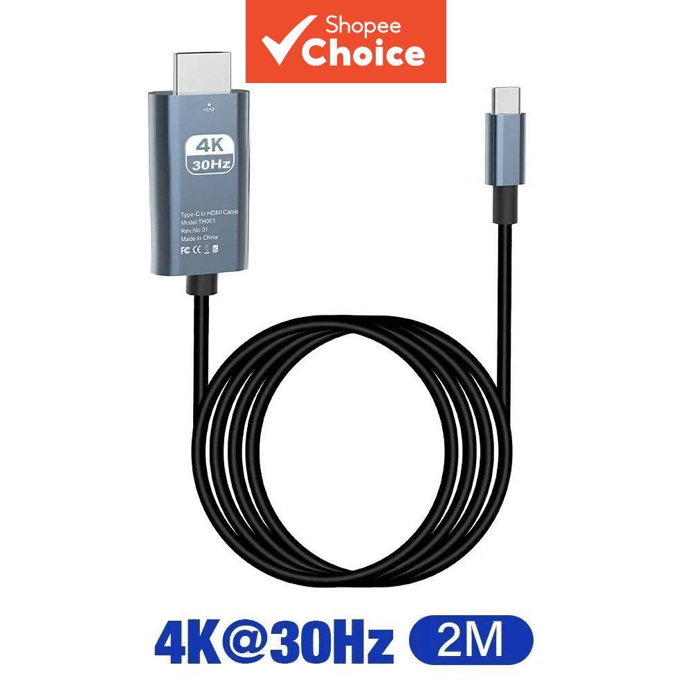 Adaptador De Cabo 4K USB-C Para HDMI Laptop PC Telefone TV Monitor Projetor MacB