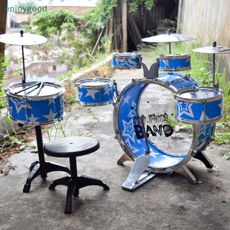 [B & H] Conjunto De Bateria Infantil Kit De Brinquedo Musical Para Kits Jazz Com Banco E Instrumentos Musicais De (br)