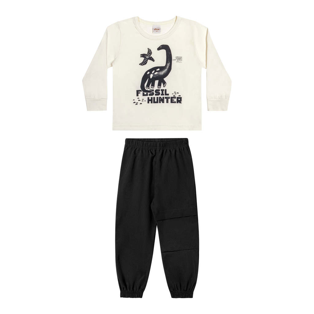 Conjunto Infantil Menino Dino Hunter Elian Bege