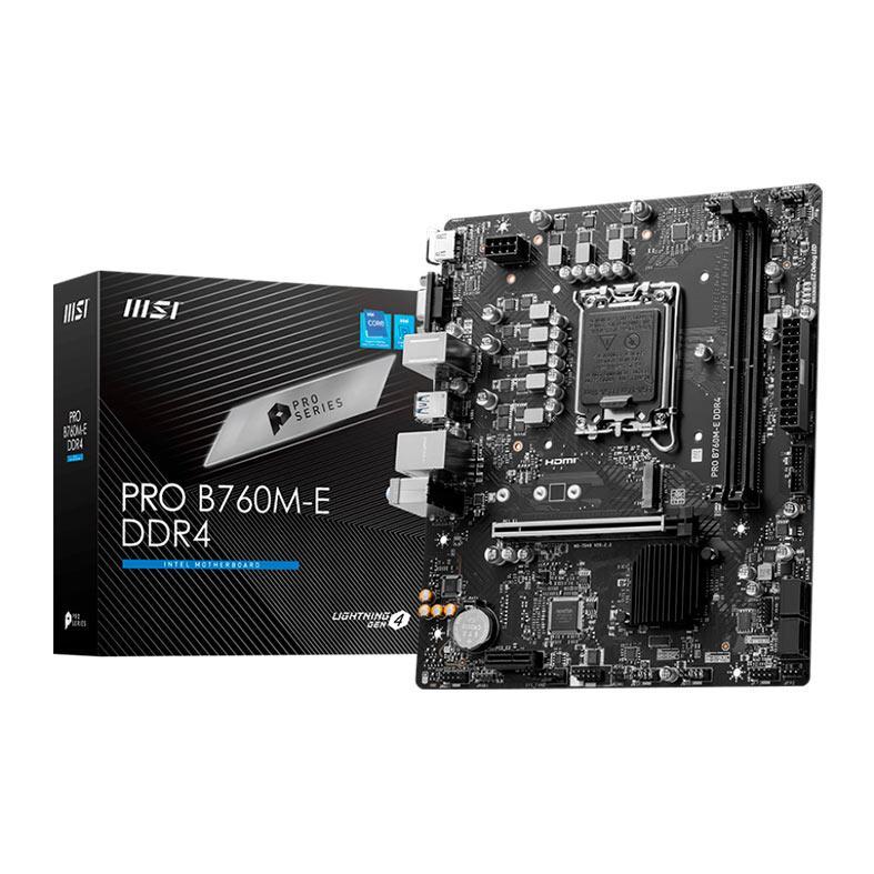 Placa Mae MSI Pro B760M-E DDR4, Socket LGA1700, M-ATX, Chipset Intel B760, PRO-B760M-E-DDR4 (Pichau Oficial)
