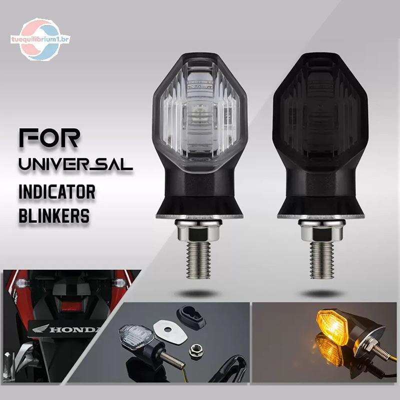 tue Mini Motocicleta LED Luzes De Sinalização 2 Pçs Universal 12V Âmbar Piscas Para Bicicletas Esportivas E Motocicletas