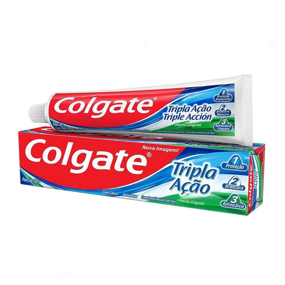 Creme Dental Colgate Tripla Ação 180g - Embalagem com 15 Unidades