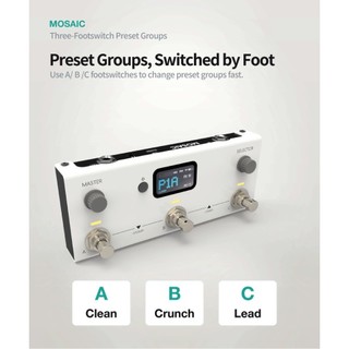 LIVTRA MOSAIC Multi-Efeitos Processador Pedal De Efeito AI Haste Separação Efetor 8 + 1 Módulos NAM Para Guitarra Elétri