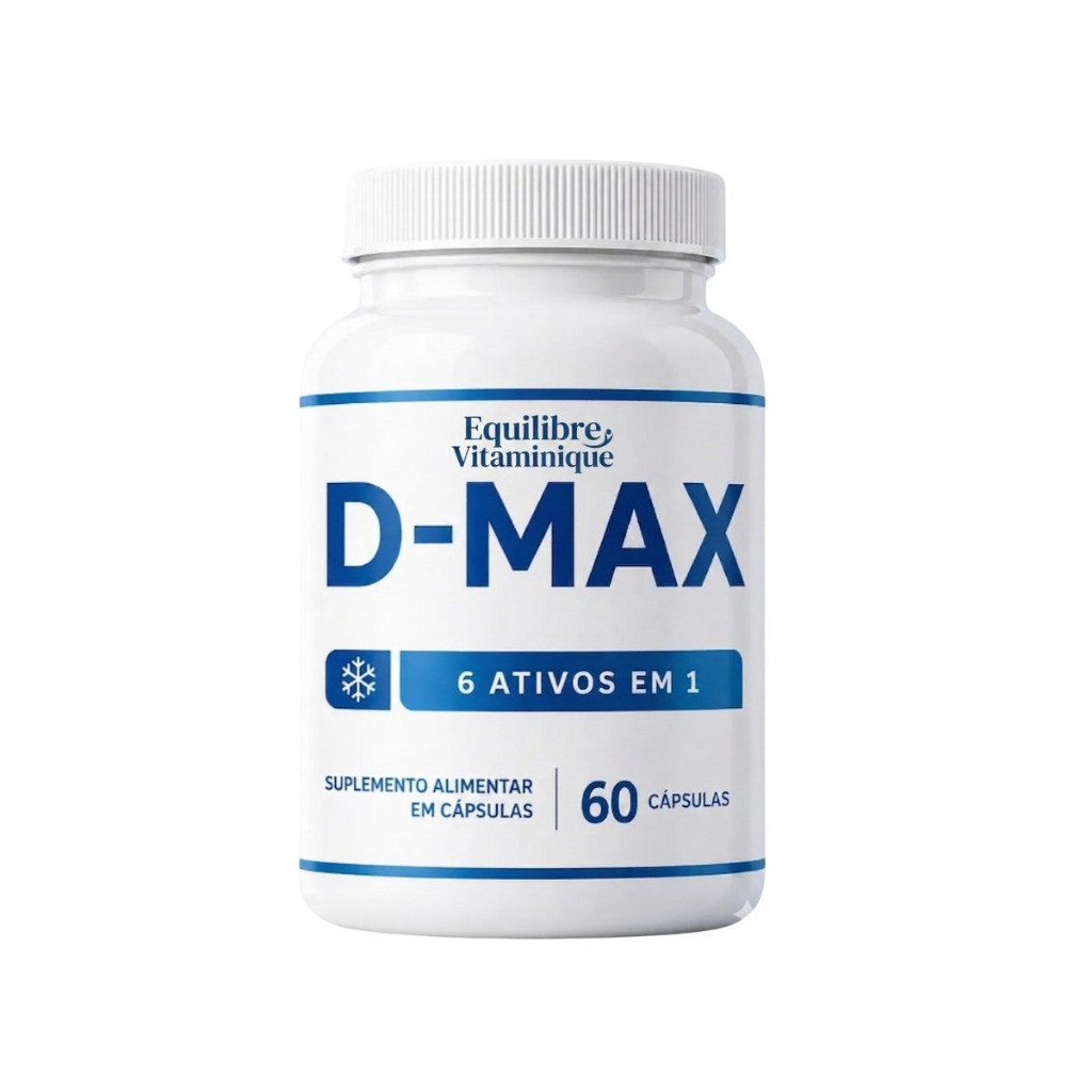 1 D-Max 60 Cápsulas – Suplemento Alimentar | 6 Ativos em 1 | Músculo, Foco, Imunidade e Energia