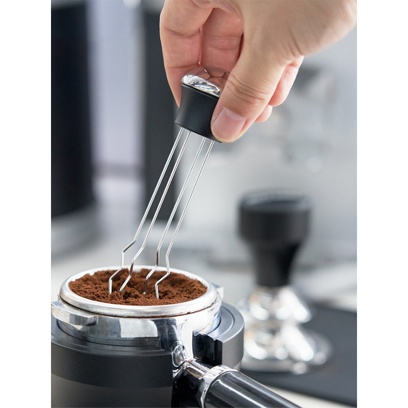 CAFEDEKONA Agulha de pó para café expresso em aço inoxidável, feita à mão, extração de café, eletrodomésticos, uniforme